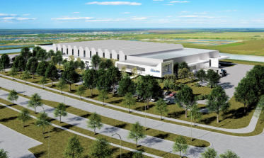 Rendering of Dialum glass manufacturing factory in Ave Maria, FL